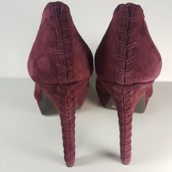 New Antonio Melani "Luna" Suede peep toe heels - Picture 6 of 8
